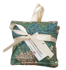 The Wheat Bag hanging lavender sachet william morris spray design.