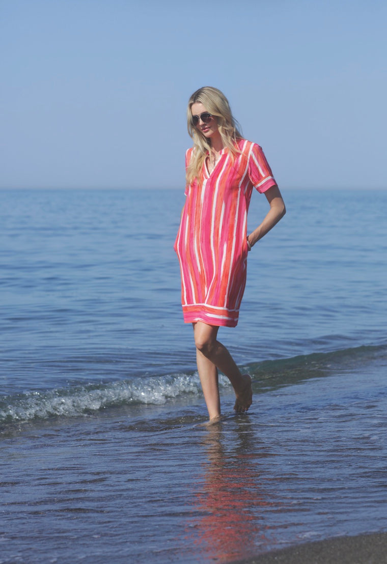 Pomodoro Women’s Dress Stripe | Pink 42614