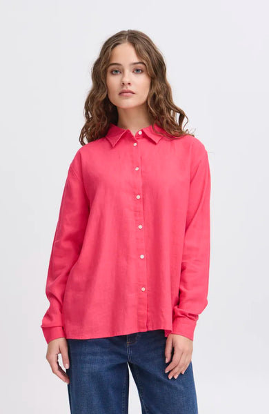 Ichi Women’s Ihlinno SH Shirt | Geranium