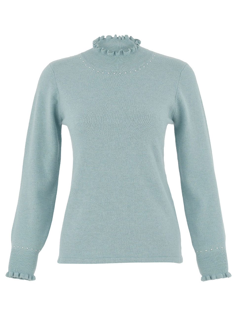 Dolcezza Women’s Sea Foam Turtleneck Jumper | 75309