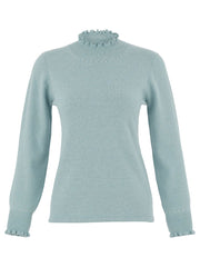 Dolcezza Women’s Sea Foam Turtleneck Jumper | 75309