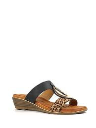 Lunar Women's Paradise Wedge Sandal | Black JHL523