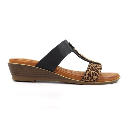 Lunar Women's Paradise Wedge Sandal | Black JHL523