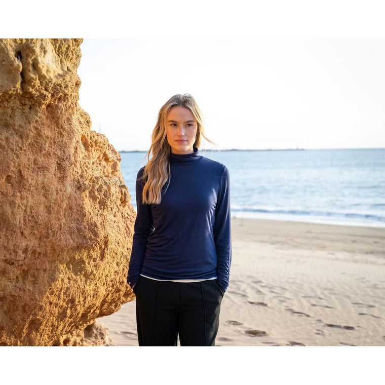 Marble Women’s Roll Neck Navy | 6400 103
