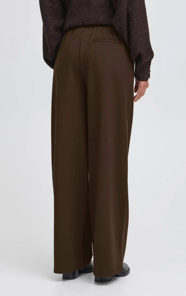 Ichi Women’s Wide Pants Long Chocolate Torte | Ihkate Sus Wide PA2