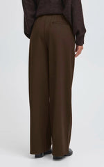 Ichi Women’s Wide Pants Long Chocolate Torte | Ihkate Sus Wide PA2