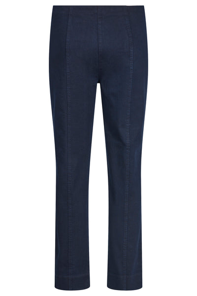 A pair of navy blue Robell Marie Jeans shown from the back on a plain white background.