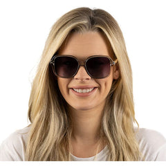 Soek Women’s Sunglasses Scarlett Grey Mist - With Grey Graduated Polarised - Lens Walnut  Arms