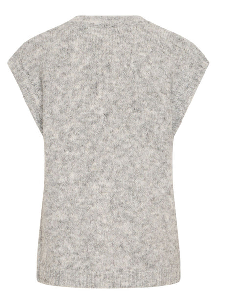Ichi Women’s Ihbelablue WA Waist Coat | Light Grey Melang