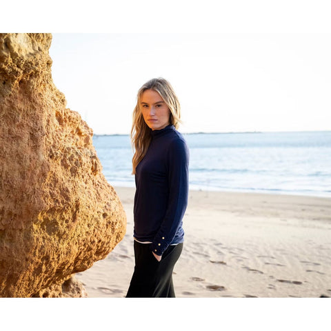 Marble Women’s Roll Neck Navy | 6400 103