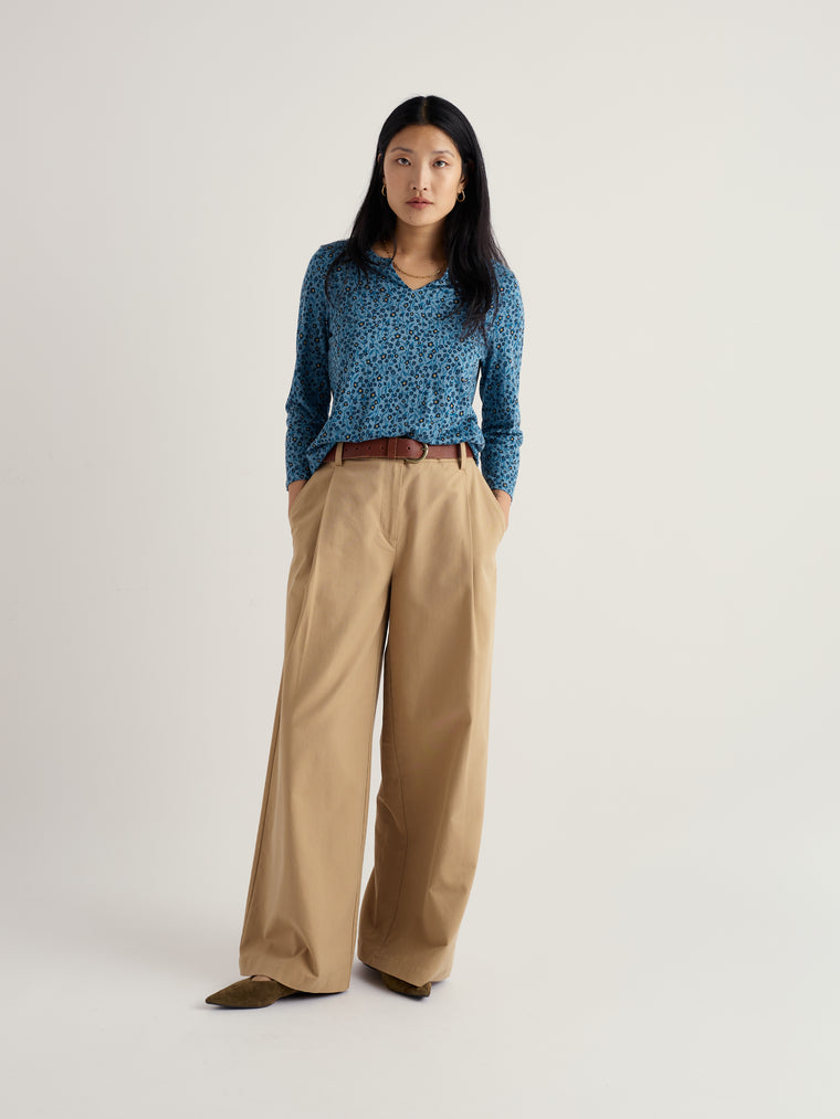Seasalt Womens Kellow Top | Flax Flower Horizon