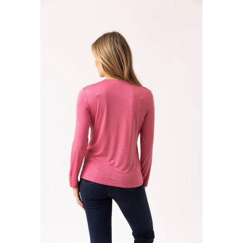 Marble Women’s V Neck Top Pink | 6402 230