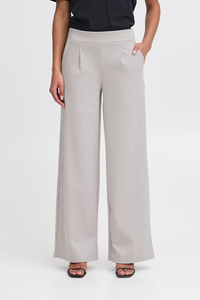 Ichi Women’s Trousers Long Opal Grey | Ihkate Sus Wide PA2