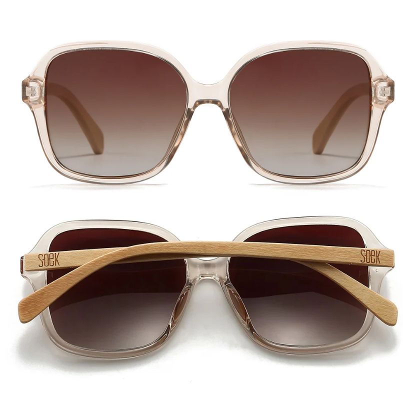 Soek Women's Lincolnshire Sunglasses Scarlett Champagne with brown lens