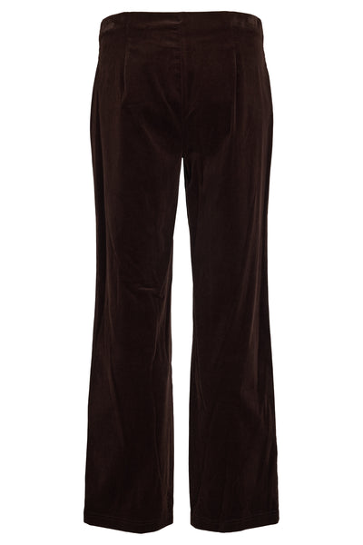 Robell Dark brown corduroy trousers shown from the back on a plain white background.