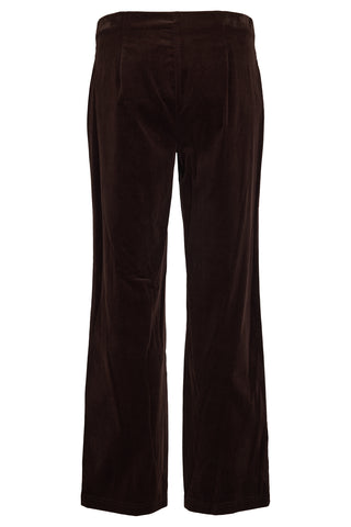 Robell Dark brown corduroy trousers shown from the back on a plain white background.