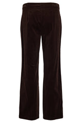 Robell Dark brown corduroy trousers shown from the back on a plain white background.