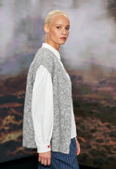 Ichi Women’s Ihbelablue WA Waist Coat | Light Grey Melang