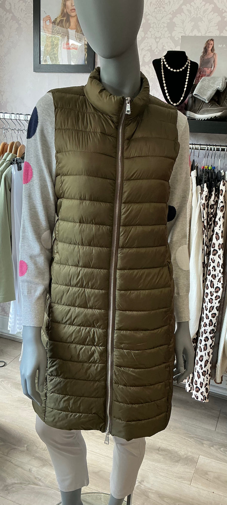 Sunday Women’s Long Gilet Khaki | 6940 6462 87