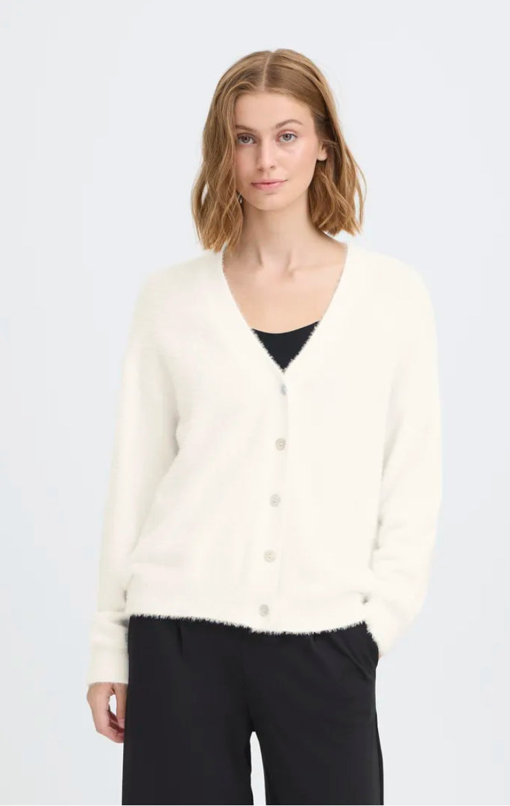 Ichi Women’s Ihbrula Cardigan | Cloud Dancer