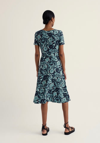 Seasalt Womens April Dress in summer shadow sardine.