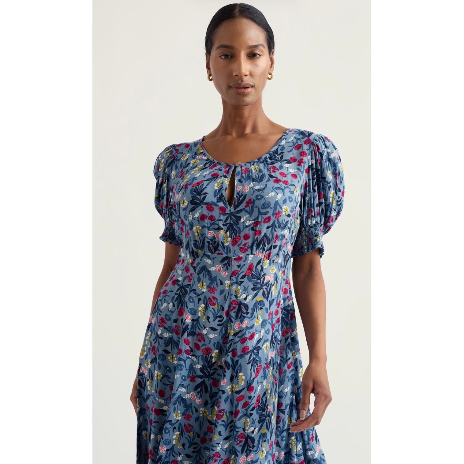 Women’s Seasalt Empire style floral midi dress at our Lincolnshire Boutique 