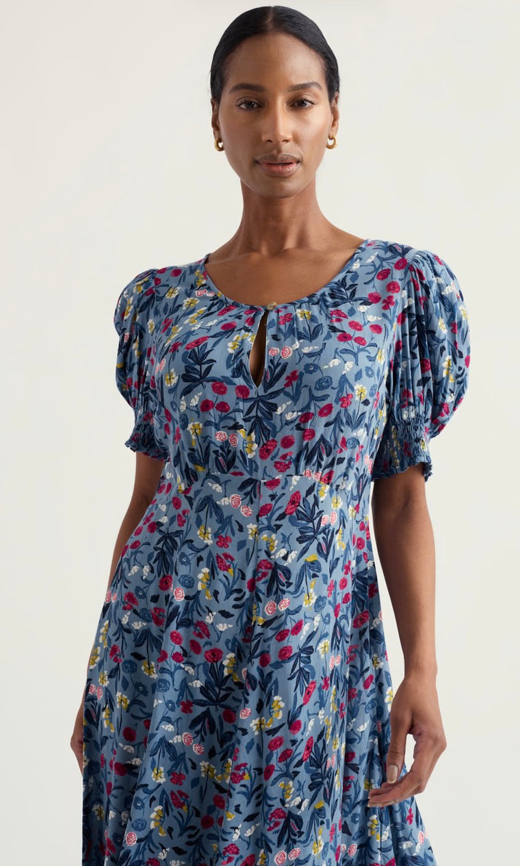 Seasalt Women's Marsh Violet Dress| Spring Stems Seascape Mix