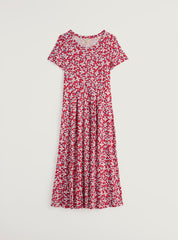 Seasalt Women's S/S Veronica Dress Regular - Posy Press Boat Red