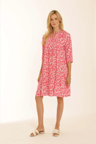 Pomodoro tea dress in pink in our Women’s clothing Lincolnshire Boutique.