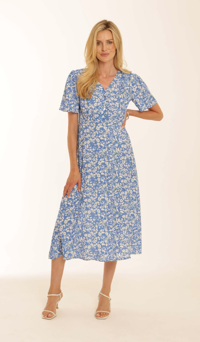 Pomodoro Women’s Tea Dress | Blue 52603