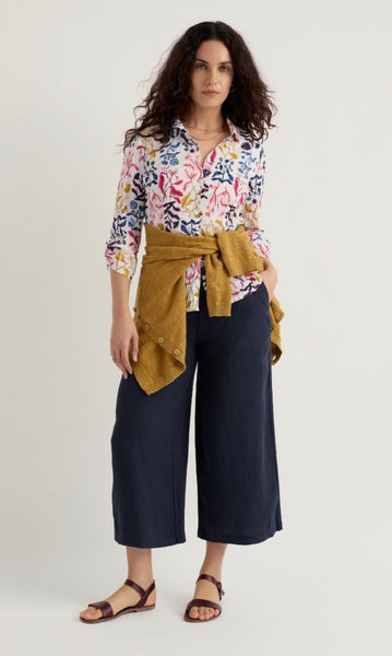 Seasalt Women's Lincolnshire Boutique culottes regular wide leg. With elasticated waistband and side zip. 
