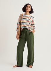 Seasalt Womens jumper in mini Cornish carnelian multi striped.