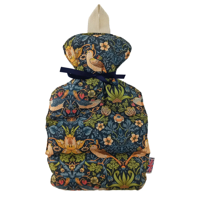 The Wheatbag Company Women’s Hot Water Bottle | William Morris Strawberry Thief Navy