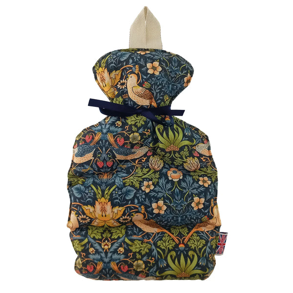 The Wheatbag Company Women’s Hot Water Bottle | William Morris Strawberry Thief Navy