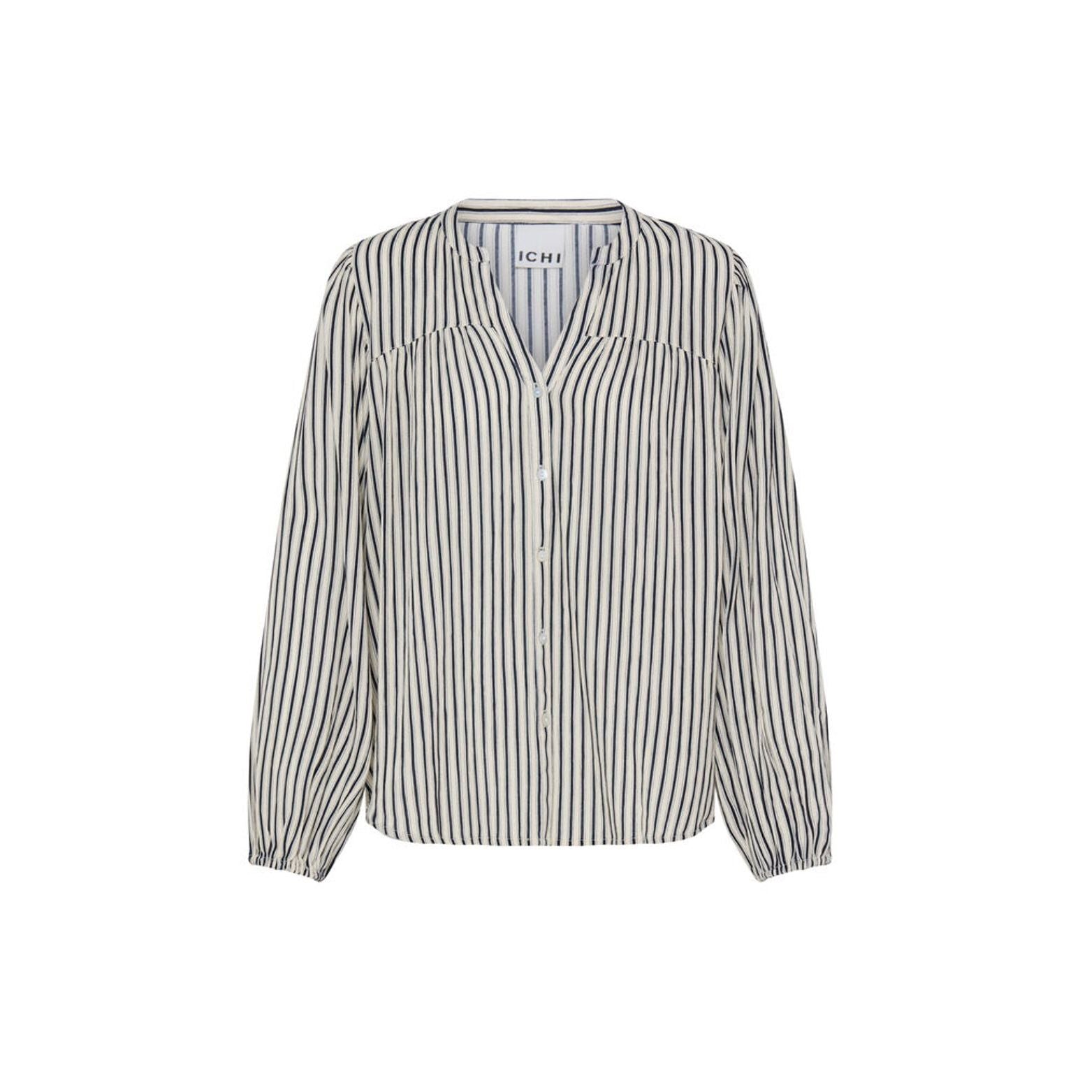 Ichi Women's Lincolnshire Striped blouse with long sleeves