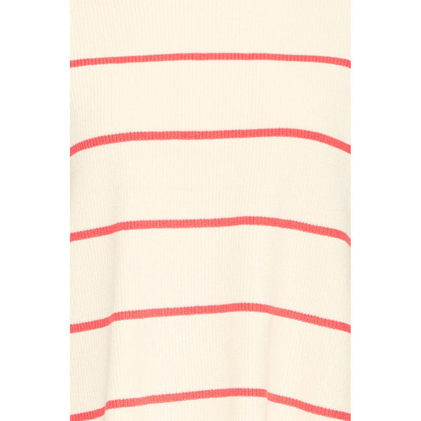Ichi Women’s Ihboston MS Pullover - Birch Teaberry Stripe