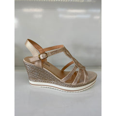 Shoes Women’s Sandal Wedges | Champagne A8919