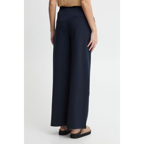 Ichi Women’s Trousers Wide  Long Total Eclipse | Ihkate Sus Wide Pants