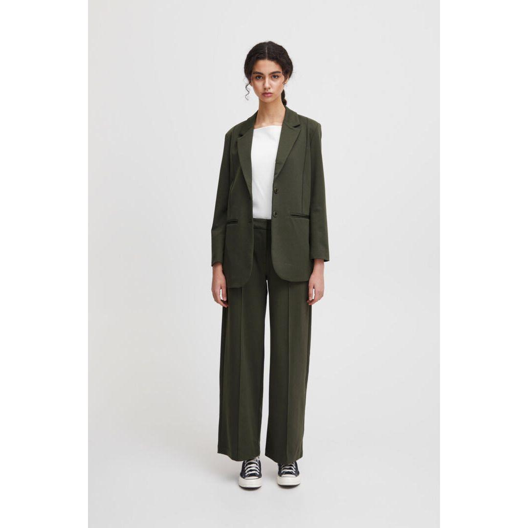 Ichi Women’s Kate Blazer Forest Night | Ihkate Sus Oversize Bl