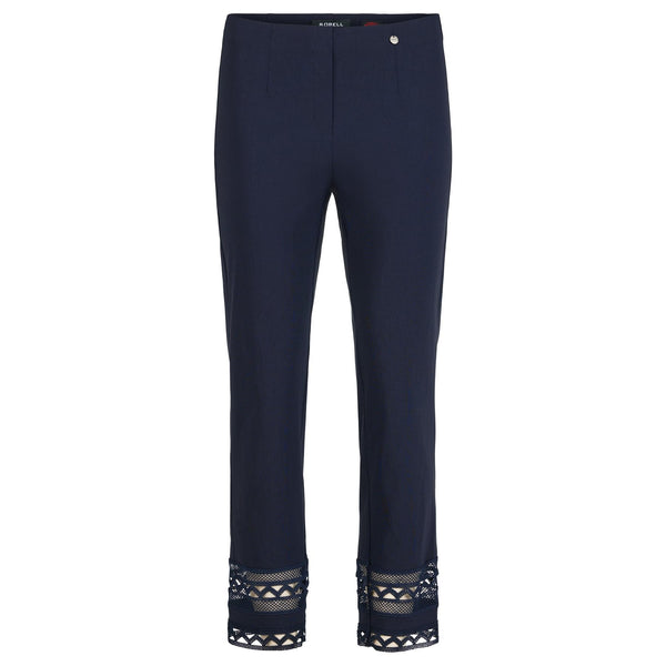 Robell Women’s Trousers Marie 09 68cm | 53489 5499| Col 69 Navy