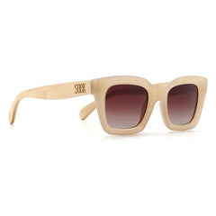 Soek Sunglasses Women’s Zahra Nude | Brown Gradient Lens | Maple Arms