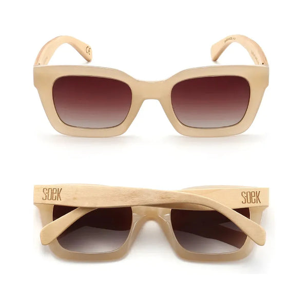 Soek Sunglasses Women’s Zahra Nude | Brown Gradient Lens | Maple Arms
