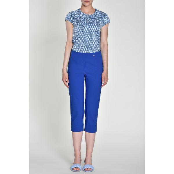 Robell Women’s Capri Trousers Marie 07 55cm | 51576 5499 | Col - 67 Blue