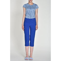 Robell Women’s Capri Trousers Marie 07 55cm | 51576 5499 | Col - 67 Blue