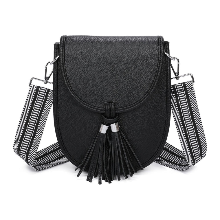 Bags Women’s Medium Tassel Cross body Bag | Black JM1252