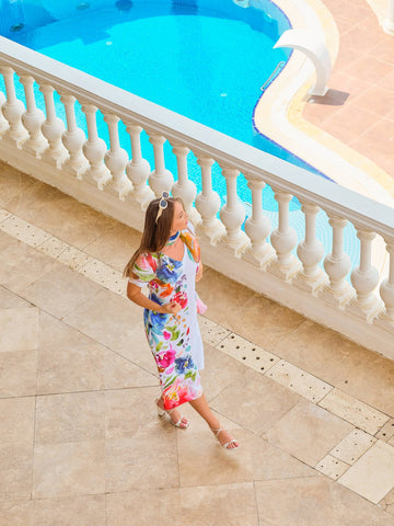 Dolcezza Women's Linen Floral Dress | 26704