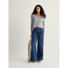 Seasalt Women's Penhollow Top - Woodland Floral Chalk