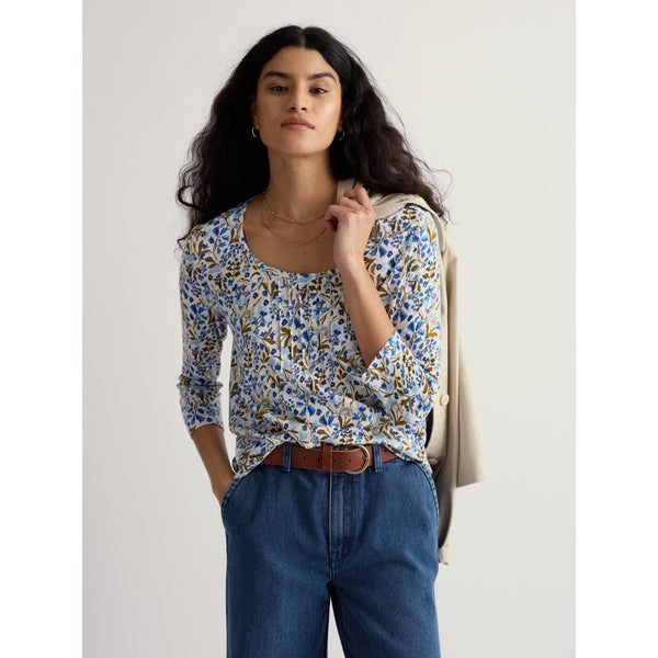 Seasalt Women's Penhollow Top - Woodland Floral Chalk