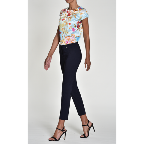 Robell Women's Trousers Cropped Super slim Rose 09 68cm | 51527 5499 | Col - 69 Navy