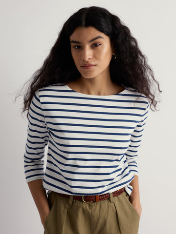 Seasalt Womens Sailor Top Regular | Breton Dark Voyage